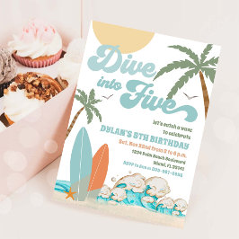 Convite para Festa de Aniversário de Surf