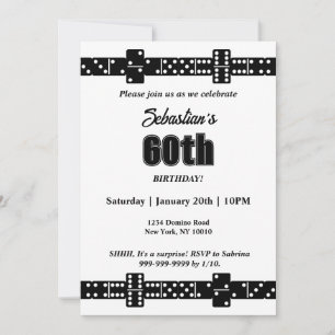 Convite para Festa de aniversário de Tema Domino P
