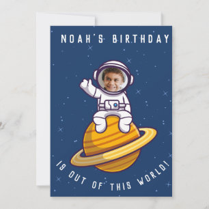 Convite para Festa de aniversário de Tema Espacial