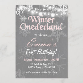 Convite para festa de aniversário de Winter Oneder