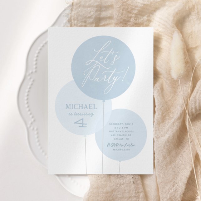 Convite para Festa de aniversário do Balão de Core (Criador carregado)