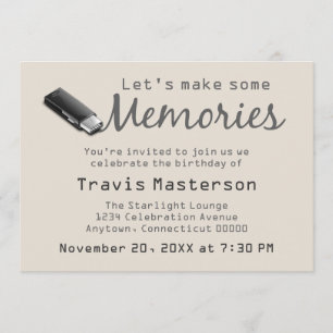 Convite para Festa de aniversário do Flash Drive
