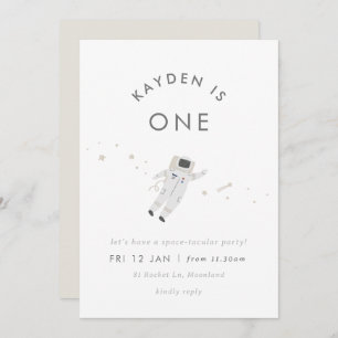 Convite para Festa de aniversário Espacial para Cr