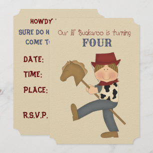 Convite para Festa de aniversário Lil' Buckaroo (