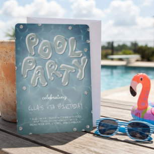 Convite para Festa de Aniversário na Piscina Splis