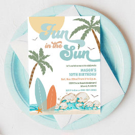 Convite para Festa de Aniversário na Praia