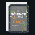 Convite para Festa de aniversário SCIENCE<br><div class="desc">Esta Design vai para todos os rapazes que adoram experimentar e descobrir coisas novas. A ciência pode ser muito divertida.</div>