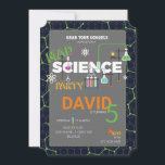 Convite para Festa de aniversário SCIENCE<br><div class="desc">Esta Design vai para todos os rapazes que adoram experimentar e descobrir coisas novas. A ciência pode ser muito divertida.</div>