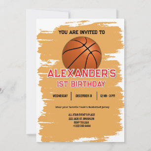 Convite para Festa de Aniversário Slam Dunk