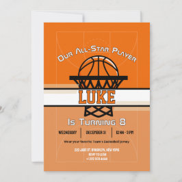 Convite para Festa de Aniversário Slam Dunk