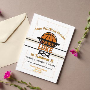 Convite para Festa de Aniversário Slam Dunk