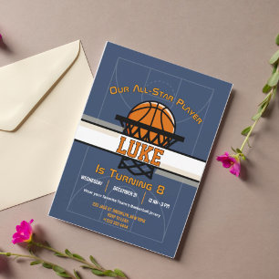 Convite para Festa de Aniversário Slam Dunk