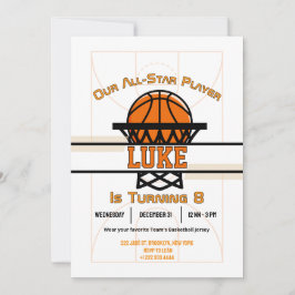 Convite para Festa de Aniversário Slam Dunk