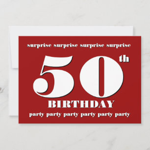 Convite para Festa de Aniversário SURPRESA dos 50 