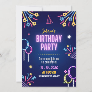 Convite para Festa de Aniversário Tropical Luau
