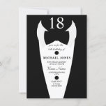 Convite para Festa de aniversário Tuxedo Tie Mens<br><div class="desc">Arco Tuxedo Tie Mens 18ª Festa de aniversário Convide Design Cortesia de https://www.etsy.com/shop/teabreakart</div>
