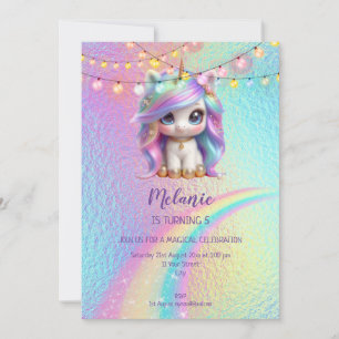 Convite para Festa de aniversário Unicorn