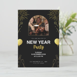 Convite para Festa de Ano Novo