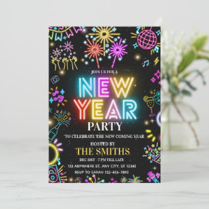 Convite para Festa de Ano Novo, convite de Ano Nov