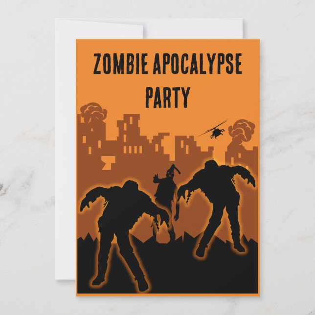 Convite para Festa de Apocalipse Zumbi (Frente)