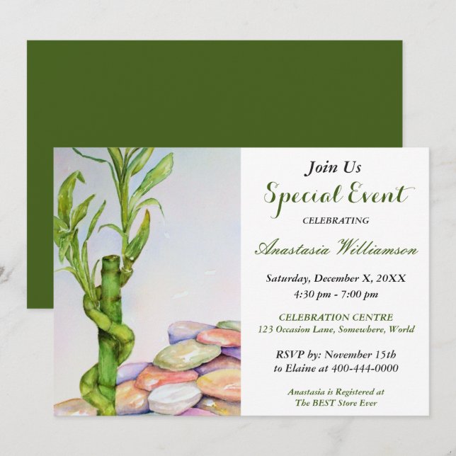 CONVITE PARA FESTA DE APOSENTADORIA COM BOA SORTE (Frente/Verso)