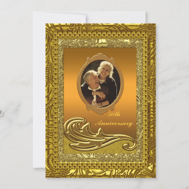 Convite para Festa de Bodas de Ouro de 50 Anos (Frente)
