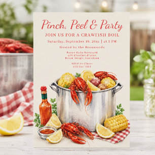 Convite para Festa de Boil de Lagostim Pinch Peel