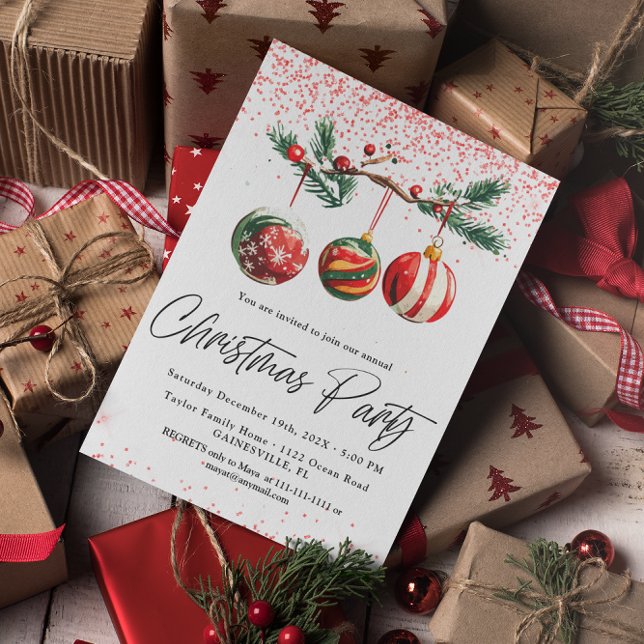 Convite para Festa de Bolas de Natal (Criador carregado)