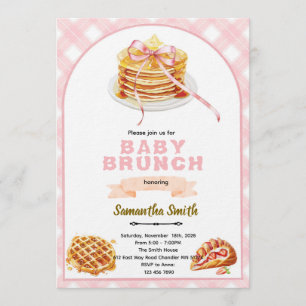 Convite para Festa de Brunch com Laços