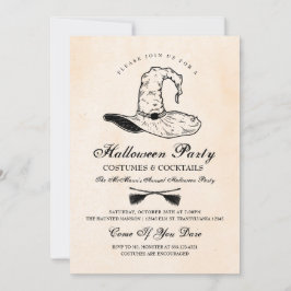 Convite para Festa de Bruxas de Vintage