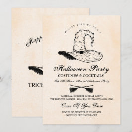 Convite para Festa de Bruxas de Vintage