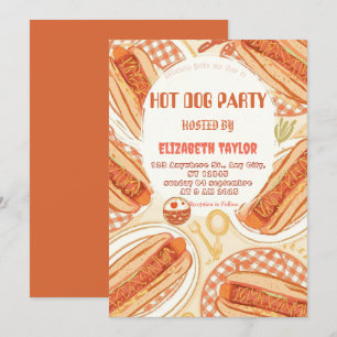 Convite para Festa de Cachorro Quente – Celebração
