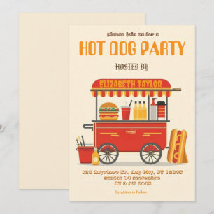 Convite para Festa de Cachorro Quente – Celebração