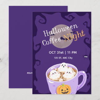 Convite para Festa de Café de Halloween