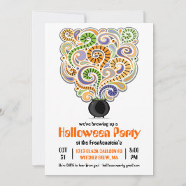 Convite para Festa de Caldeirão de Bruxas de Hallo