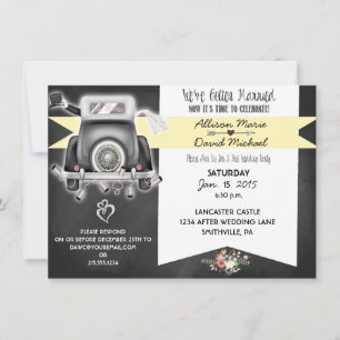 Convite para Festa de casamento de Posto de quadro