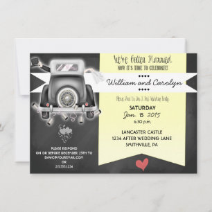 Convite para Festa de casamento de Posto de quadro