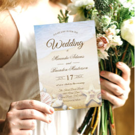 Convite para Festa de casamento de Starfish de pra