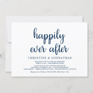 Convite para Festa de Casamento Elopement Felizes 