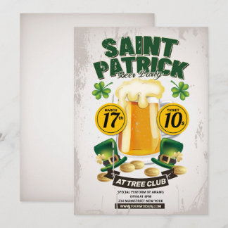 Convite para Festa de Cerveja do Dia de São Patríc
