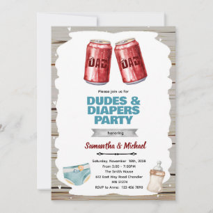 convite para festa de cerveja e fralda