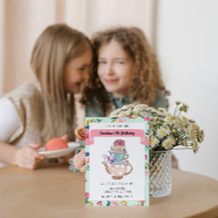 Convite para Festa de Chá Caprichosa