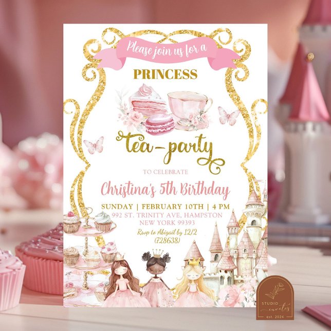 Convite para Festa de Chá da Princesa (Criador carregado)