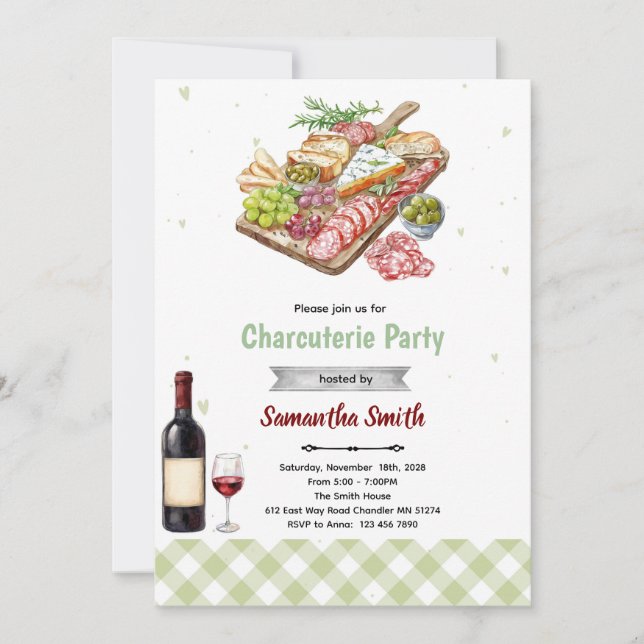 Convite para Festa de Charcuteria (Frente)