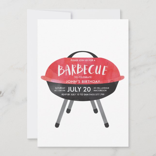 Convite para Festa de Churrasco (Frente)