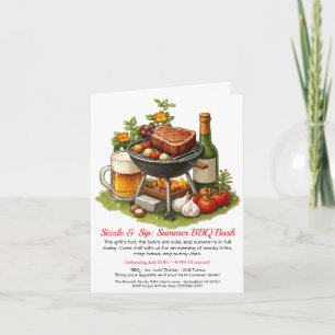 Convite para Festa de Churrasco & Cerveja de Verão