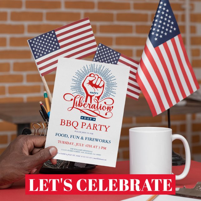 Convite para Festa de Churrasco com Fogos de Liber (Criador carregado)