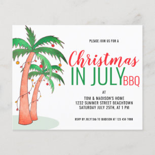 Convite para Festa de Churrasco de Natal em Julho