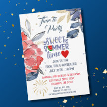 Convite para Festa de Churrasco de Piquenique de V