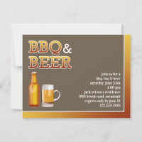 Convite para Festa de Churrasco e Cerveja